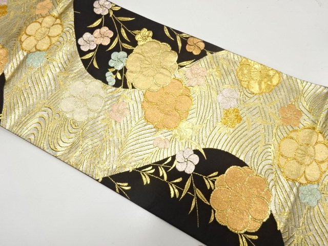 JAPANESE KIMONO / WEAVING OF WEEPING WILLOW / DOUBLE-BLOOMING PLUM BLO